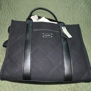 Black Quilted Tote Bag